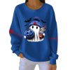 2025 Bills Ghost Halloween Pit Striped Sweatshirt