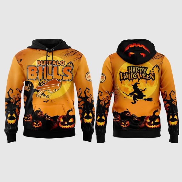 2025 Bills Happy Halloween Hoodie Cap