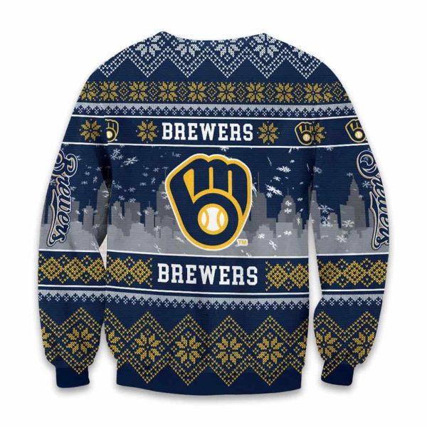 2025 Brewers Skyline Ugly Christmas Sweater