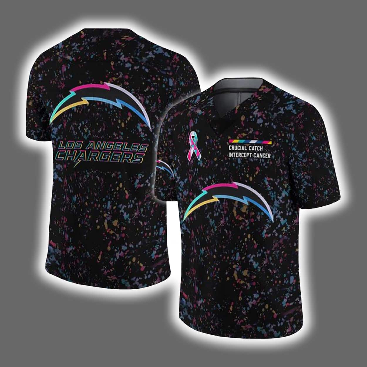 2025 Chargers Crucial Catch Intercept Cancer Jersey 2025 Chargers Crucial Catch Intercept Cancer Jersey