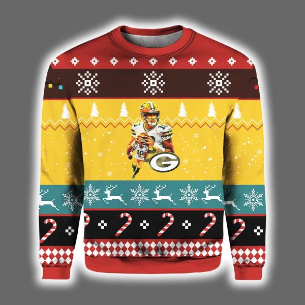 2025 Christmas Jordan Love Packers Ugly Christmas Sweater 2