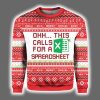 2025 Christmas Ohh This Calls For A Spreadsheet Ugly Christmas Sweater 2