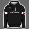 2025 Cincinnati Football Black Pullover Hoodie 2