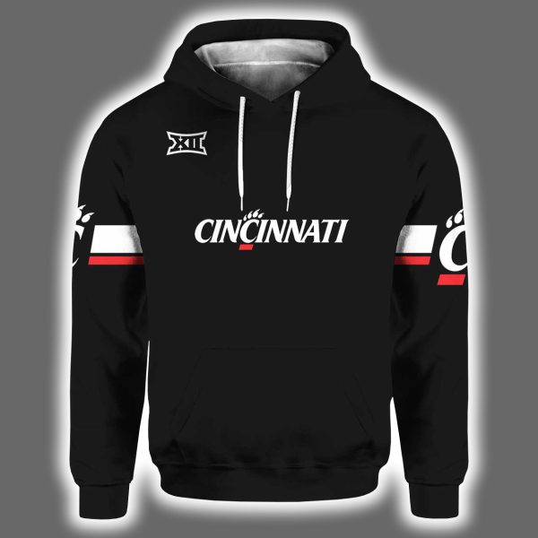 2025 Cincinnati Football Black Pullover Hoodie 2