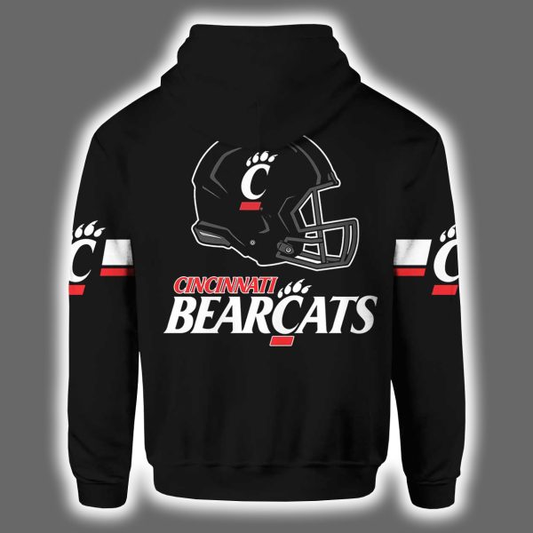 2025 Cincinnati Football Black Pullover Hoodie 3