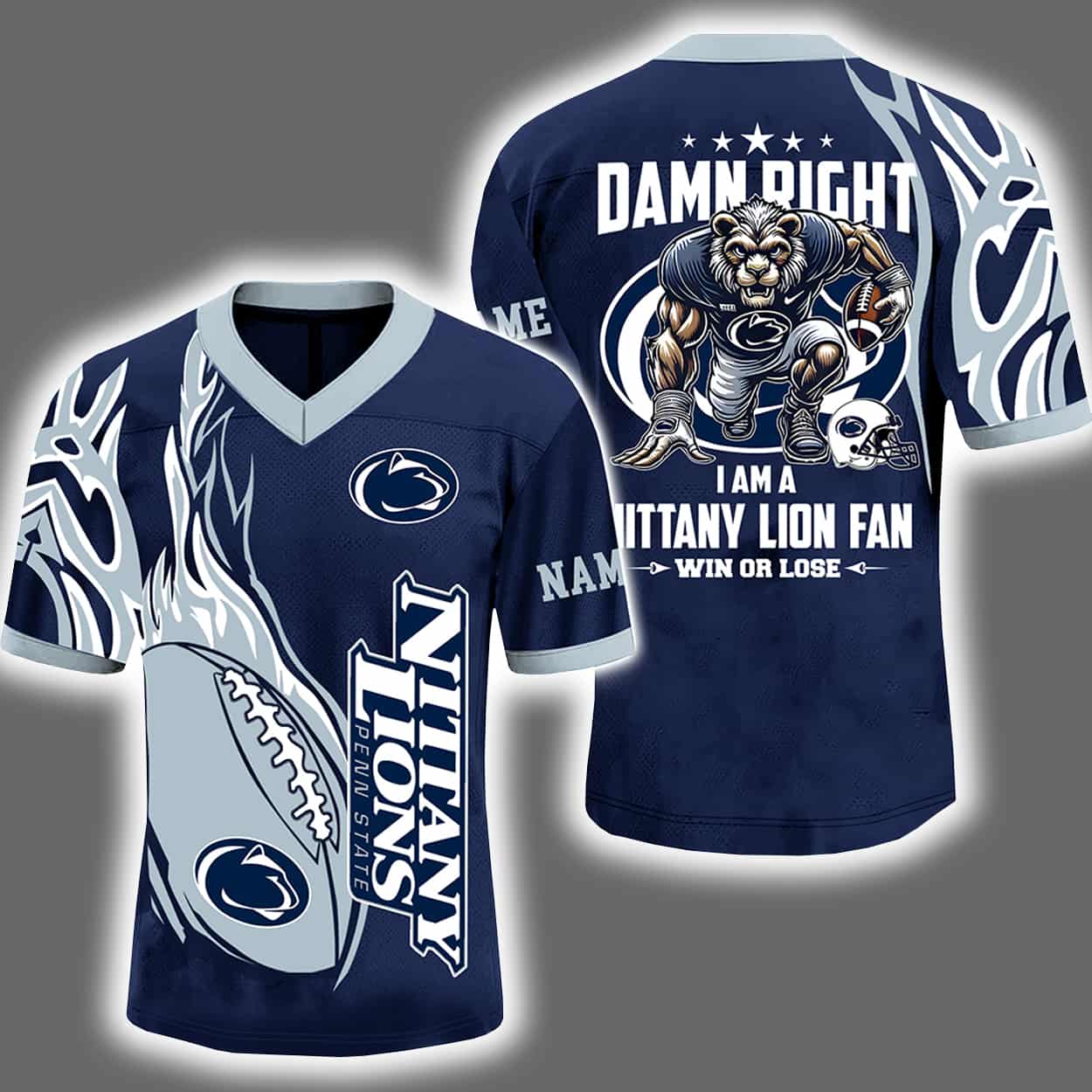 2025 Damn Right I'm A Nittany Lions Fan Personalized Jersey 2025 Damn Right I'm A Nittany Lions Fan Personalized Jersey