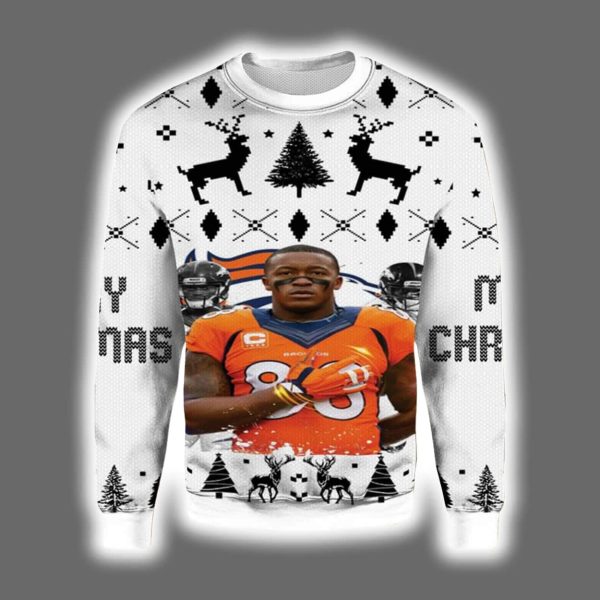 2025 Demaryius Thomas Broncos Ugly Christmas Sweater