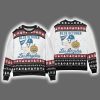 2025 Dodgers Blue October Ghost Ugly Christmas Sweater 3