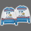 2025 Dodgers Blue October Ghost Ugly Christmas Sweater 4