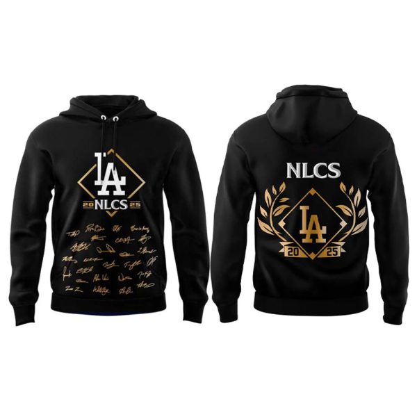 2025 Dodgers NLCS Champions Signature Hoodie Joggers Cap