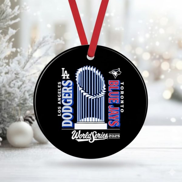 2025 Dodgers x Blue Jays World Series Christmas Ornament 2