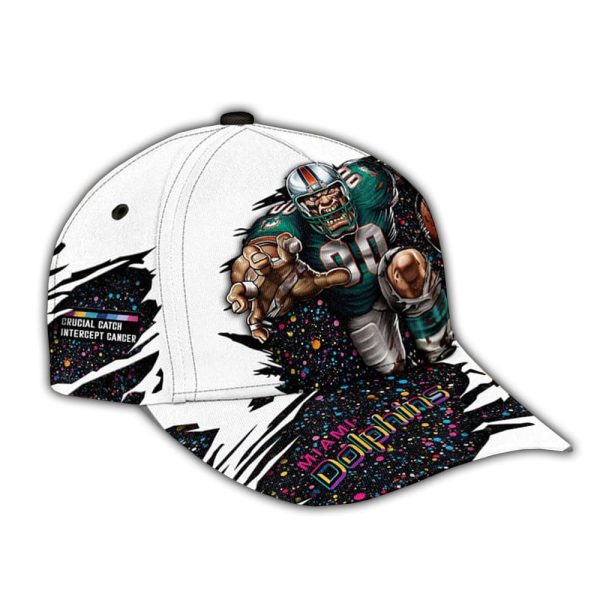 2025 Dolphins Crucial Catch Mascot Classic Cap 2