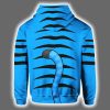 2025 Halloween Blue Tiger Cosplay Hoodie Joggers 2
