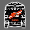 2025 Helmet Browns Ugly Christmas Sweater