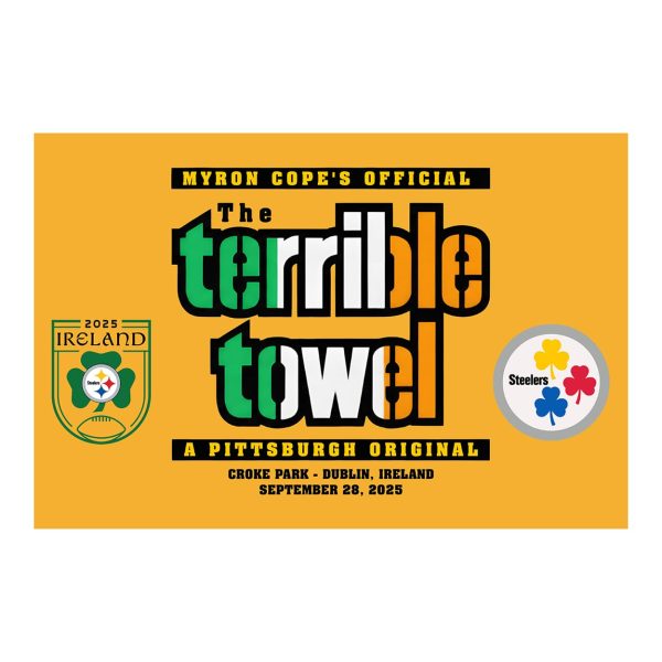 2025 Ireland Myron Steelers Cope's The Terrible Towel A Pittsburgh Original Flag
