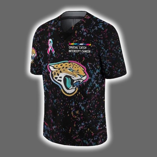 2025 Jaguars Crucial Catch Intercept Cancer Jersey 2