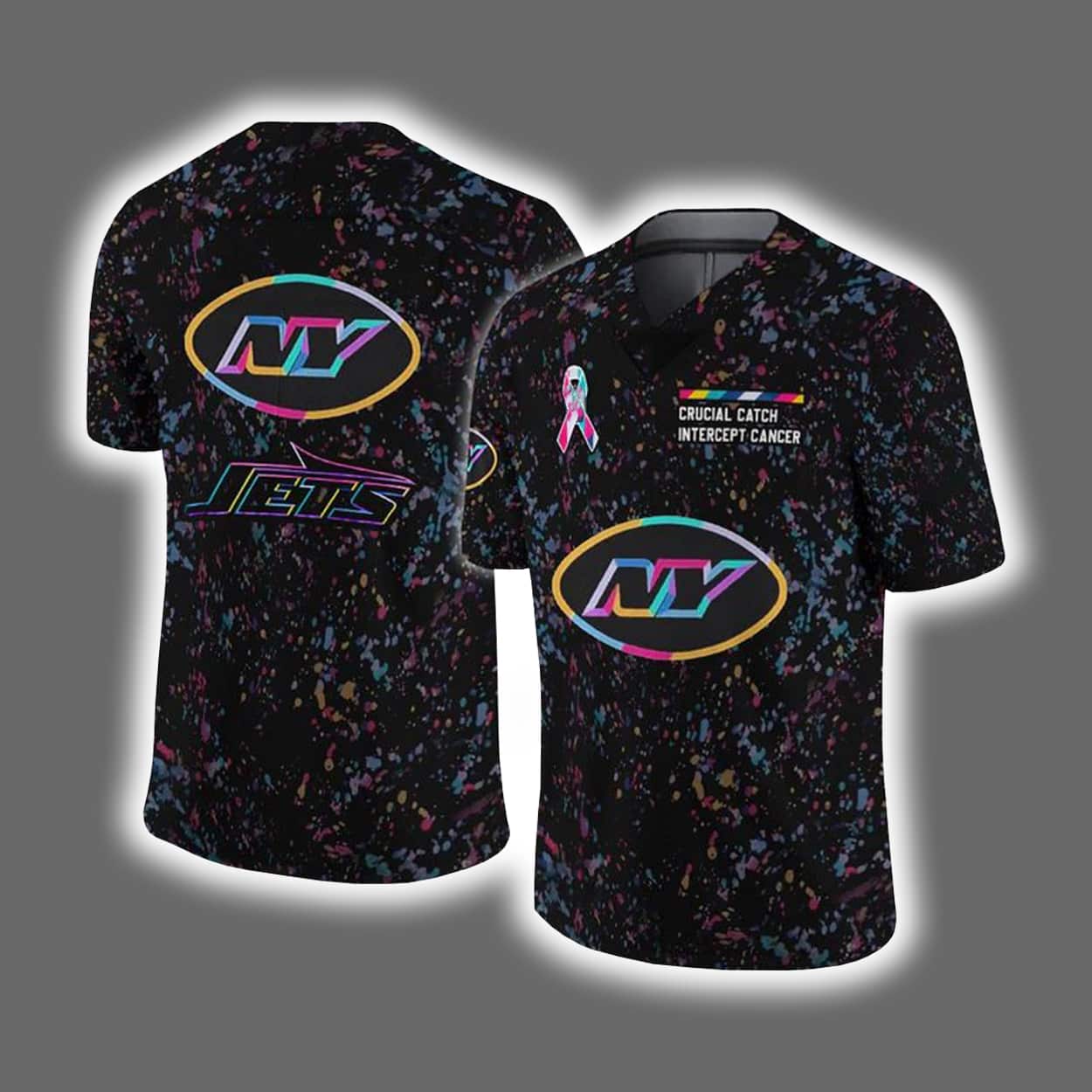 2025 Jets Crucial Catch Intercept Cancer Jersey 2025 Jets Crucial Catch Intercept Cancer Jersey