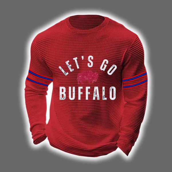 2025 Lets Go Buffalo Waffle Hoodie 3