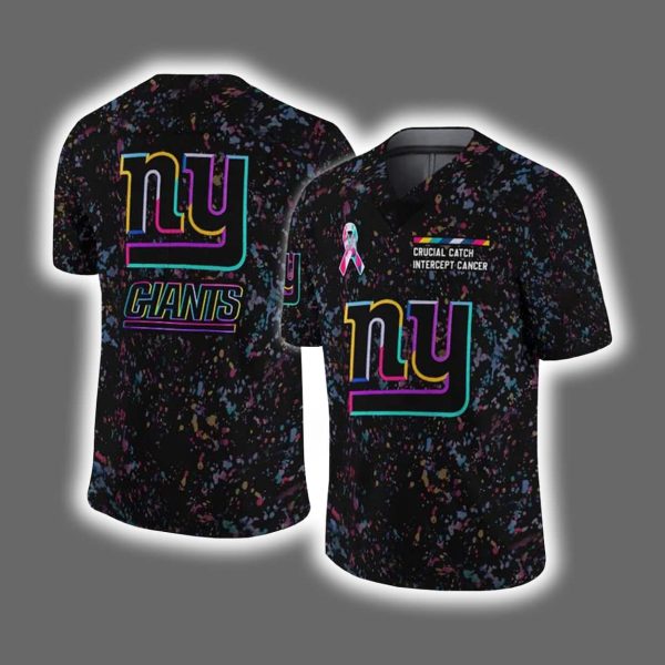 2025 NY Giants Crucial Catch Intercept Cancer Jersey