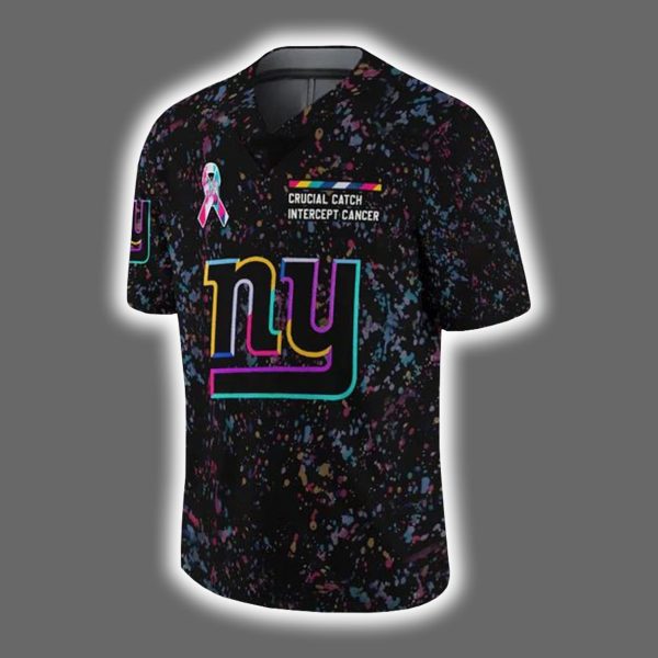 2025 NY Giants Crucial Catch Intercept Cancer Jersey 2