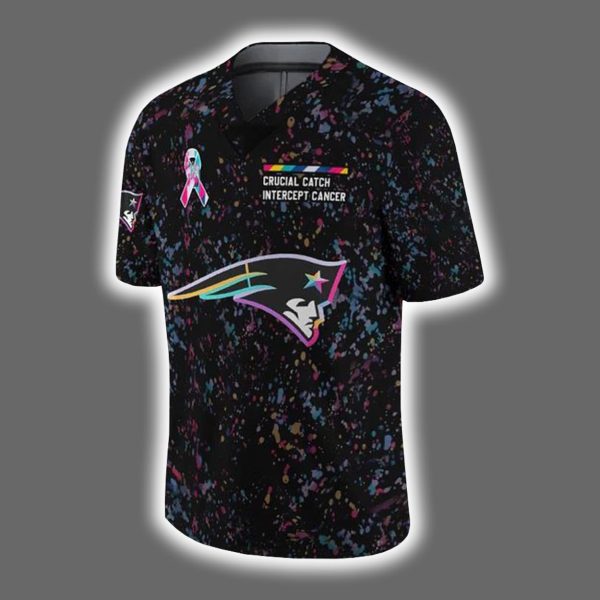 2025 Patriots Crucial Catch Intercept Cancer Jersey 2
