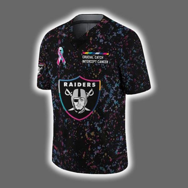 2025 Raiders Crucial Catch Intercept Cancer Jersey 2