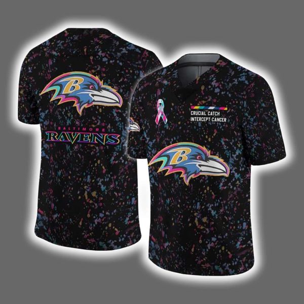 2025 Ravens Crucial Catch Intercept Cancer Jersey
