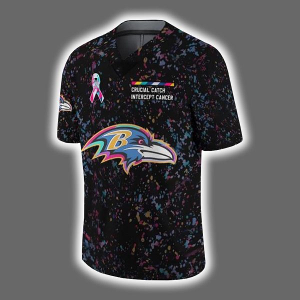 2025 Ravens Crucial Catch Intercept Cancer Jersey 2