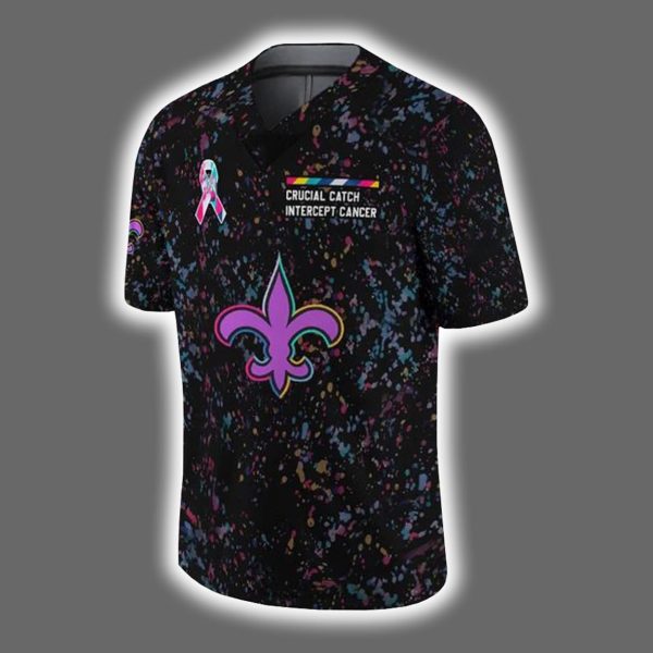 2025 Saints Crucial Catch Intercept Cancer Jersey 2