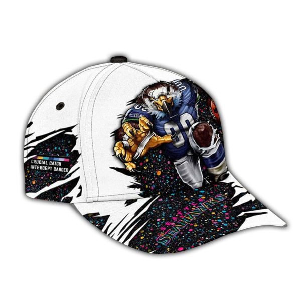 2025 Seahawks Crucial Catch Mascot Classic Cap 2