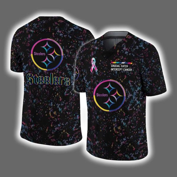 2025 Steelers Crucial Catch Intercept Cancer Jersey