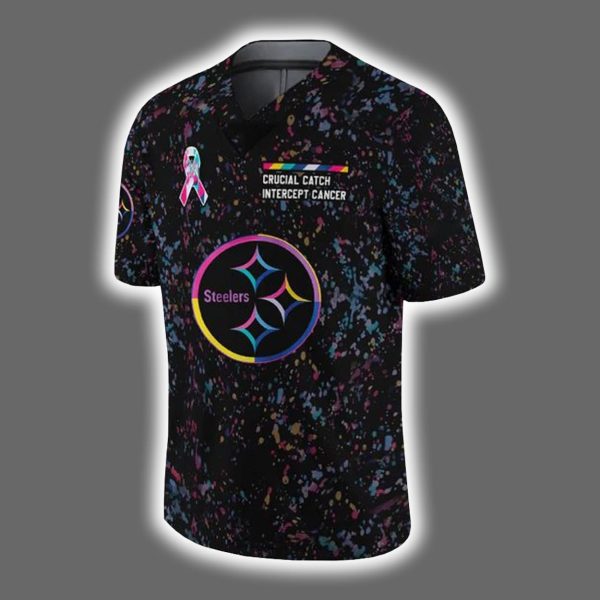2025 Steelers Crucial Catch Intercept Cancer Jersey 2