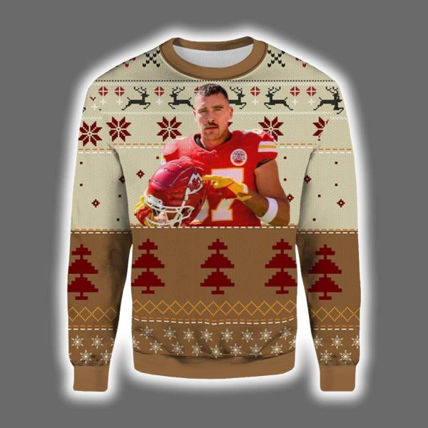 2025 Travis Kelce Ugly Christmas Sweater