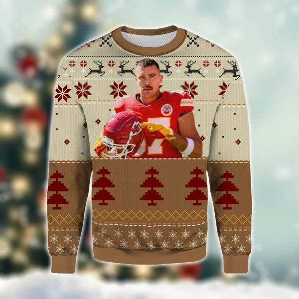 2025 Travis Kelce Ugly Christmas Sweater