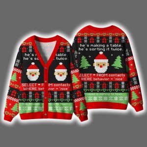 Sql Clause Is Coming To Town Christmas Cardigan
