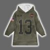 49ers Brock Purdy 13 Salute to Service Blanket Hoodie 2