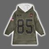 49ers George Kittle 85 Salute to Service Blanket Hoodie 2
