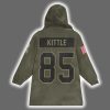 49ers George Kittle 85 Salute to Service Blanket Hoodie 3