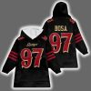 49ers Nick Bosa 97 Rivalry Faithful 2025 Blanket Hoodie