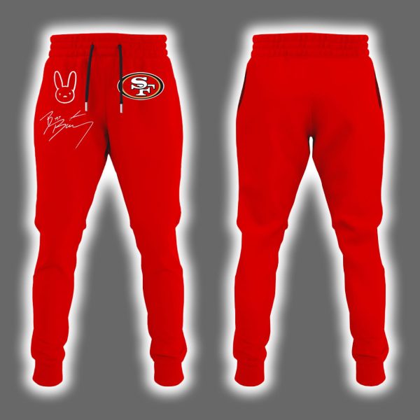 49ers x Bad Bunny Super Bowl LX Hoodie Joggers Cap 3