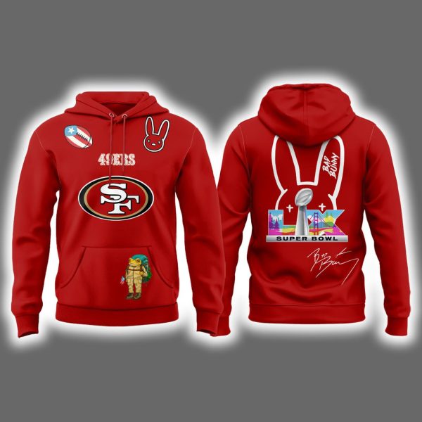 49ers x Bad Bunny Super Bowl LX Hoodie Joggers Cap
