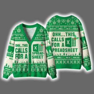 Ohh This Calls For A Spreadsheet Christmas Cardigan