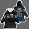 4th Down And Fck It Go Lions Jared Goff 16 Blanket Hoodie