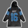 4th Down And Fck It Go Lions Jared Goff 16 Blanket Hoodie 3
