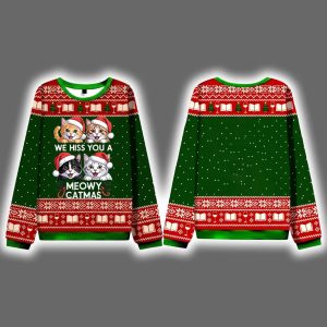 We Hiss You A Meowy Catmas Ugly Christmas Sweater