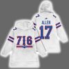 716 Buffalo Football Josh Allen 17 Unisex Blanket Hoodie