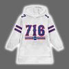 716 Buffalo Football Josh Allen 17 Unisex Blanket Hoodie 2