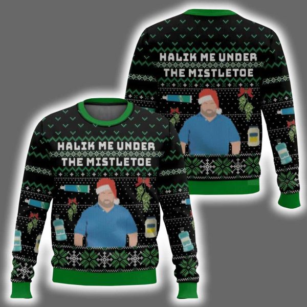 90-Day Fiance Big Ed Halik Me Under The Mistletoe Ugly Christmas Sweater