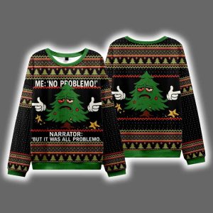 Christmas Tree Me No Problemo Ugly Christmas Sweater