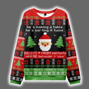 Sql Clause Is Coming To Town Ugly Christmas Sweater